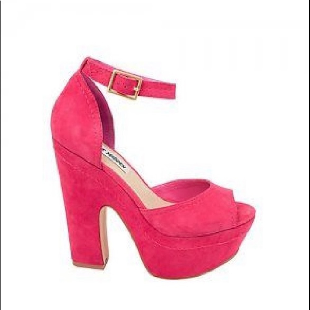 Hot Pink Steve Madden Greta platform heel